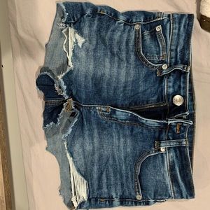 HI-RISE SHORTIE Super Stretch Jean Shorts